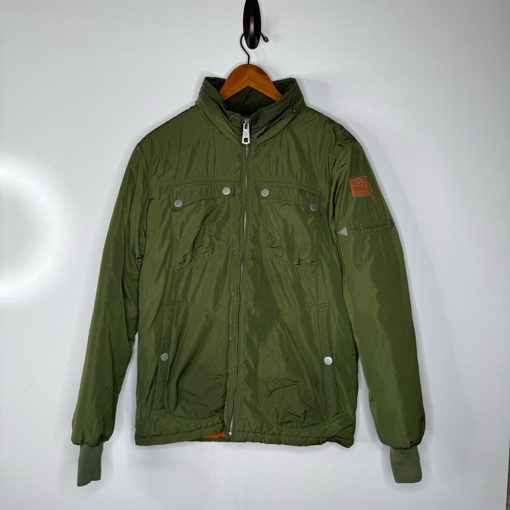 Noodlepark Military Green Coat Size Small